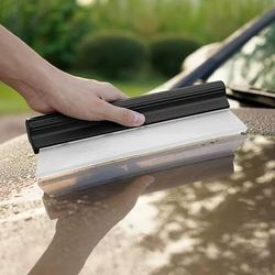 TEMU Car Wash Special Water Scraper, Silicone Windshield Water Scraper For Car Front Glass, Larger Design Effort And Time, Paint-free Car Washing Tool