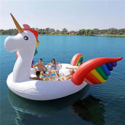 Super Giant 4 or 6 People Unicorn Floating Island Multi-player Flamingo Floating Island Water Party Multi-player Mount