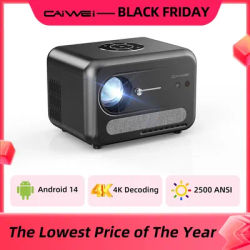 CAIWEI A6G Android 14 UHD 4K Projector 1080P Google Certified Smart TV WiFi 6 Auto Focus Home Cinema Video Projectors for Movies