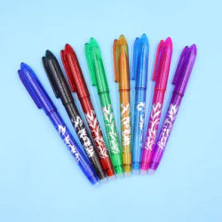 Lot de recharge de stylo Gel effaçable, pointe de 0.5mm, pour peinture, écriture, dessin, école, noir, bleu, rouge, rose, Orange, vert, violet, bleu clair, 8 couleurs