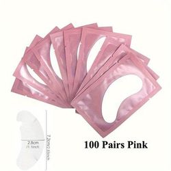TEMU Pairs Pink Hydrogel Eye Patch - Natural Under Eye Gel Pads For Lash Extensions & Beauty Tools, -free, Lash Extension Supplies | Natural Pads | Hydrogel Eye Patch, Eye Patch