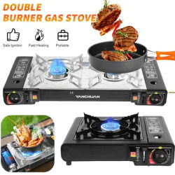 Portable Camping Stove, Stainless Steel Durable Mobile Cartridge Stove, Detachable Design for Efficient Outdoor Cooking