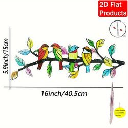 TEMU [2d Flat] Vibrant Acrylic Wall Art - Colorful Metal Outdoor Decor For Garden, Patio, Living Room - , No Power Needed, Outdoor Wall Decor