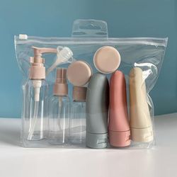 TEMU 11pcs Travel Bottle Set, For Toiletries, Empty And Refillable Travel Size Containers, Shampoo Conditioner Liquid Lotion Soap Shower Gel Must-have Items