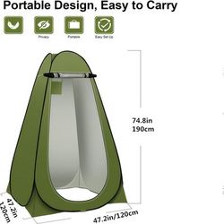 TEMU Pop-up Pod - Privacy Tent, Dressing Room, Or Portable Toilet Stall With Carry Bag For Camping, Beach, Or Tailgate Outdoors, Father's Day Gifts