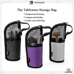 HIKEMAN Outdoor Tableware Storage Bag Portable Picnic BBQ Hiking Cookware Kitchen Drying Bags for Camping Cooking Gears