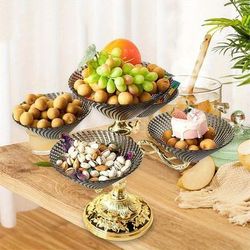TEMU 5- Tier Rotating Fruit Basket Bowl - 360° Rotation Modern Pet Fruit Bowls - Elegant Plastic Snack And Candy Serving Tray For Living Room Decor And Party Supplies