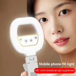 Rechargeable Led Light Mobile Selfie Ring Lights Video Shooting Light For Cell Phone Light Clip Led