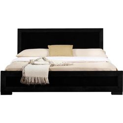 Trent Wooden Platform Bed in Walnut, Queen by Camden Isle in Black (Size TWIN)