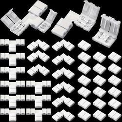 TEMU 40pcs 2-pin Led Strip Connector Weld-free Adapter For 3528/2835 Smd Rgb Led Strip Extension Cable, 8mm