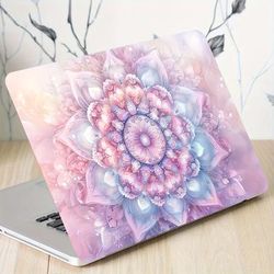TEMU 2pcs Mandala Flower Laptop Art Decal Light Beige Stickers, Universal Non-reusable Waterproof And Scratch Resistant For Laptops & Cars
