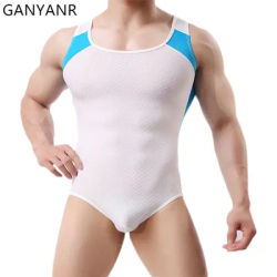 GANYANR Weight Training Suit Men Sport Set Tracksuit Sweatsuit Boxing Wrestling Singlet Football Summer Basketball Power Lifting