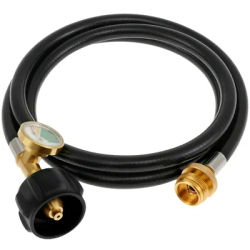 5Ft Propane Adapter Hose with Meter Outdoor Camping Gas Stove Propane Adapter Converter Hose Fitting Leakproof Camping Equipment