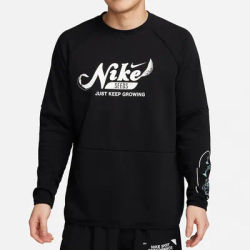 Nike Official Genuine Spring New Men's Knit Training Round Neck Pullover Hoodie FN3290-010