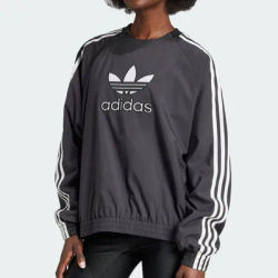Adidas Official Genuine Three Stripes Women's Sport Loose Hooded Sweatshirt JM9269