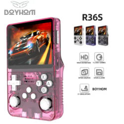 BOYHOM R36S Retro Handheld Video Game Console Linux System 3.5 Inch IPS Screen R35s Pro Portable Pocket Video Player 64GB Games
