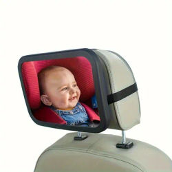Miroir de voiture pour bébé, rétroviseur réglable pour siège arrière de voiture 360 ° Rotation pour accessoires de moniteur de sécurité pour nourrissons, face arrière, nouveau