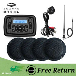 GUZARE MARINE-Radio stéréo Bluetooth, lecteur audio GR306 et haut-parleurs de bateaux N4001B * 2,