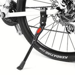 TEMU 1pc Adjustable Bicycle Kickstand - Quick Installation, Durable & Sturdy Side Support Bracket For Bikes, White, Non-electric, Biking Accessories | And Short Adjustment