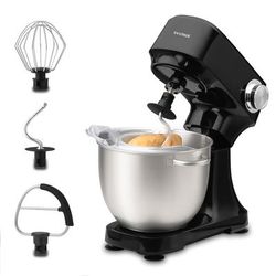 TEMU Innoteck Kitchen Pro 4.5l Stand Mixer – 600w Kitchen Mixer With Dough Hook, Whisk & Beater Attachments, 12-speed Control, Stainless Steel Bowl For Bread, Cakes, Home Baking