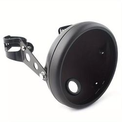 TEMU 7-inch Aluminum Motorcycle Headlight Housing Assembly - Waterproof Off-road Motorcycles Lamp Cover With Mounting Bracket For Custom Retrofit