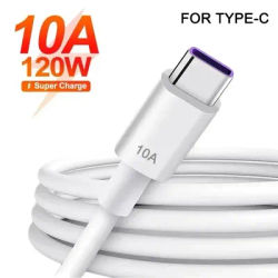 10A 120W USB C To USB Type C Cable Mobile Phone Quick Charge Data Cable PD Fast Charging Cord Line