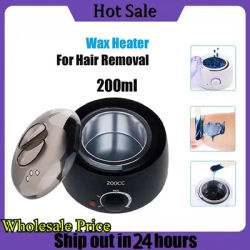 200ml Portable Therapy Machine Wax Warmer Electric Hair Removal Kit Facial Bikini Area Armpit- Melting Pot Hot Wax Heater