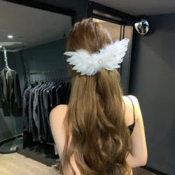 1 Pcs Women's Hair Clips Feather Wings Simple Sweet Cool Gentle Cute Kawaii Hair Clips Lolita Cos Party Hair Accessories Girl