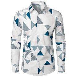 Retrò Vintage Anni '70 Camicia Disco Geometrico Costume Per uomo Halloween Carnevale Festival Musicale Parata dell'Orgoglio Mese dell'orgoglio Adulti Camicia