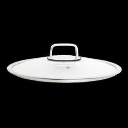 LIVWELL DiamondClad™ 12" Tempered Glass Lid with Silicone Rim, Cool Touch Insulated Handle, Dishwash by BrylaneHome in Clear