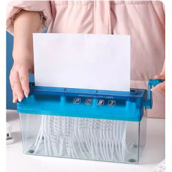1pc Easy-to-Use Manual Paper Shredder for A4/A6 Sheets | Space-Saving Cross-Cut Design, Non-Slip Base | Ideal for Office