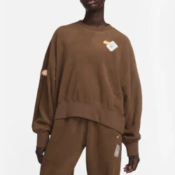 Nike Official Authentic New Women's Oversize Round Neck Fleece Sweatshirt FD5505-259
