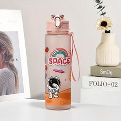 TEMU An Astronaut Straw Cup Astronaut Water Bottle Outdoor Mountaineering Graduation Season Back-to-school Gift Cup