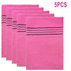 TEMU 5pcs Exfoliating Towels - , -sided For & Mud Removal, For Spa & Use