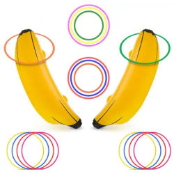 60cm Inflatable PVC Banana Ferrule Ring Toss Game Bachelorette Party Throwing Games Girls Hen Party Wedding Bridal Shower Decor