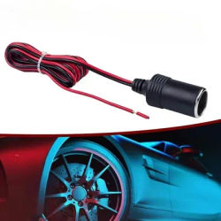12V 24V Cigarette Lighter with 30cm Cable Wire Cord Power Supply Socket 15A Male Plug Adapter Auto Connector Outlet Charger 1PC