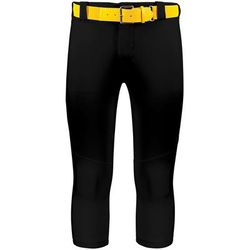 Russell Athletic R16LSX Women's Flexstretch Softball Pant with Belt Loops in Black size Large | Polyester Blend