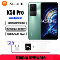 Xiaomi Redmi K50 Pro 5G Google Store MTK Dimensity 9000 Global 2K OLED 120W Fast Charging 108MP OIS Camera used phone