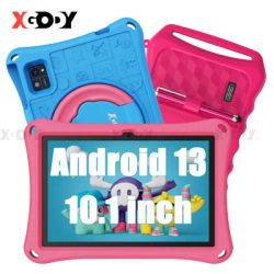XGODY Kinder-Tablet 10 Zoll, Android 13 Quad Core, 12 GB (4 + 8 Erweiterung), RAM 128 GB ROM,Dual-Kamera， 7000 mAh,WLAN, IWAWA