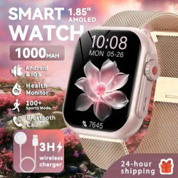 2025 mode femmes montre Ultra 2 SE montres intelligentes 1000mAh 1.85 "AMOLED plein écran tactile BT appel SmartWatch pour Huawei IOS dames