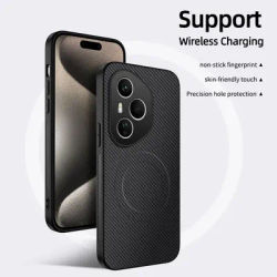 For Huawei Honor 400 Pro Case Soft Silicone carbon fiber Magnetic Protective Back Cover Case For