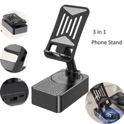 Nouveau Support de téléphone 3 en 1 avec haut-parleur, son HD, Support de téléphone Audio Bluetooth