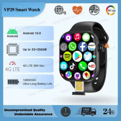 VP29 Smart Watch 4G Android 128GB Storage 4G/5G LTE Sim Card GPS WIFI 2.29 inch 490*580 Amoled NEW Smartwatch Rotary Camera