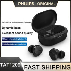 Nouveau Philips TAT1209 écouteur sans fil Bluetooth 5.3 casque avec double HD Microphone appel écouteurs sport course dans l'oreille casque