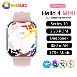 2025 Hello Watch 4 Mini femmes SmartWatch 42MM 2GB série 10 boussole profonde GPS NFC GPT Musicstock montre de Sport pour Android IOS