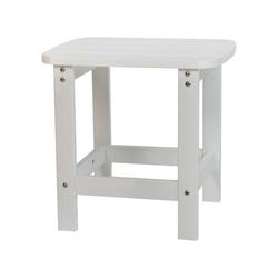 MoTak M222 Rectangular Side Table - Adirondack Style, 18 3/4" x 15", White Polystyrene Resin