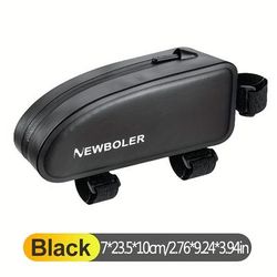 TEMU 1pc High Quality Pvc Bike Bag With Adjustable Detachable Strap, Cycling Accessories Pouch For Mountain & Road Bikes, Tool & Gear Storage