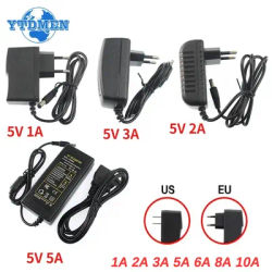 AC To DC 5V Power Supply Adapter 1A 2A 3A 5A 6A 8A 10A Power Adapter 220V To 5V Universal Charger for LED Driver EU US