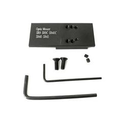 ADE Advanced Optics Optic Mount Plate Ruger SR9 SR9c SR40 SR40c and SR45 Pistols Black Ruger SR9 Plate