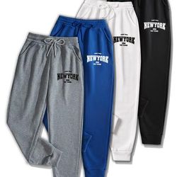TEMU 4pcs New 1968 Sports Sweatpants With Drawstring, Long Polyester Joggers For , English Letter Print